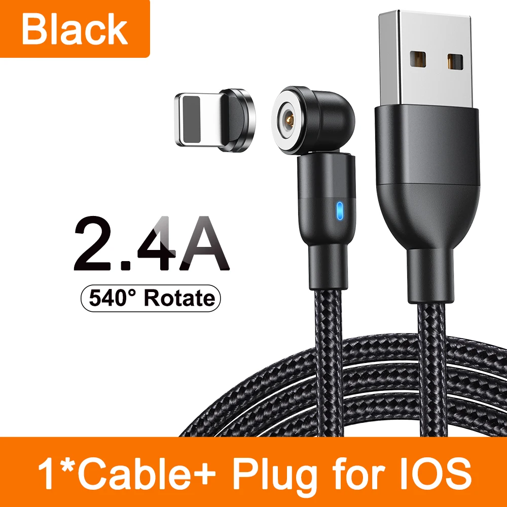 AUFU Magnetic Cable 3M 540 Rotate Magnet Charger Micro USB Type C Cable Mobile Phone Wire Cord For iPhone Samsung Xiaomi Redmi - Image 14
