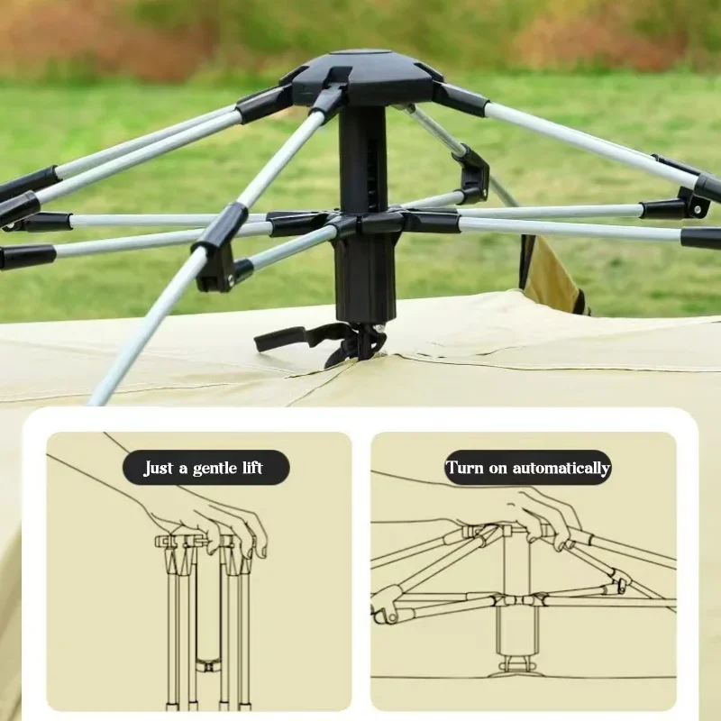 Outdoor Tent Camping Automatic Tent double-deck tents double door tent folding camping tent Waterproof Tents Outdoor fish tent - Image 3