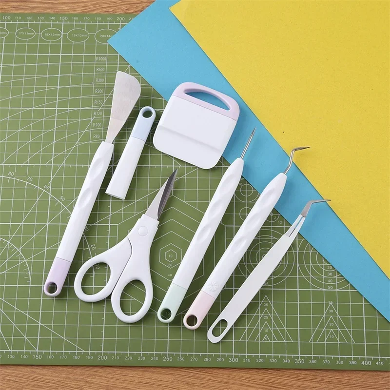 6pcs/set Craft Vinyl Weeding Tools Set Scrapbook DIY Silhouette Relief Carving Tool Kit For Cricut Maker Silhouettes Hand Tools - Image 3