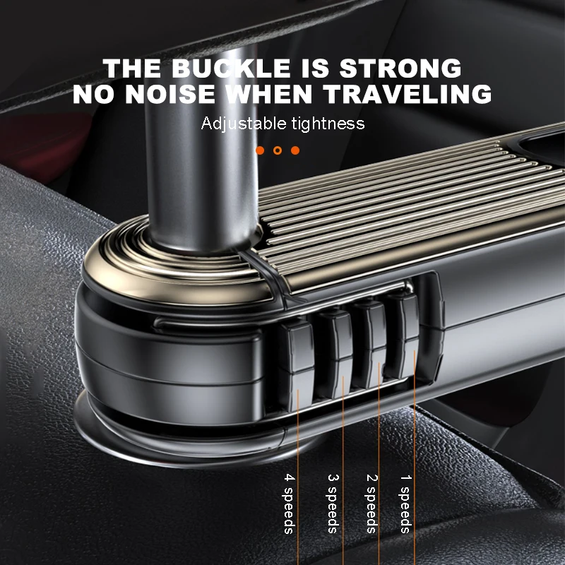 SEAMETAL 2 in 1 Car Seat Back Hook with Phone Holder Stable Headrest Hanging Hook Anti Slip Silicone Pad Hidden Rear Row Hanger - Image 4