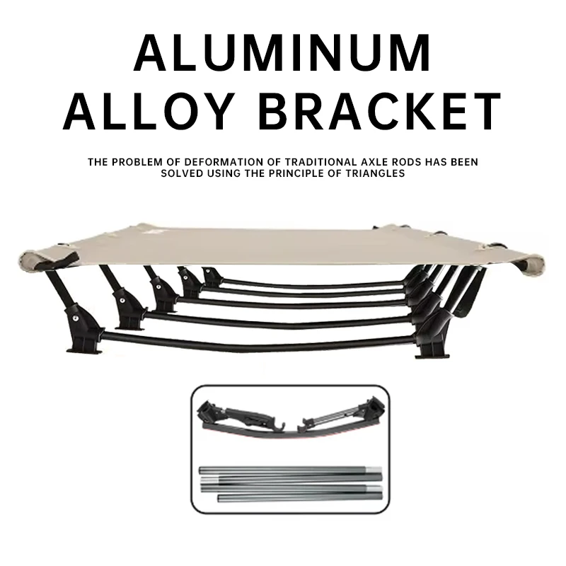 Outdoor Ultralight Camping cot, Hiking Folding Bed, Tent Foldable Bed Marching Bed, Aluminum alloy Single Cot - Image 2