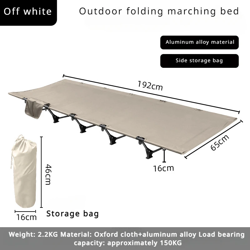 Outdoor Ultralight Camping cot, Hiking Folding Bed, Tent Foldable Bed Marching Bed, Aluminum alloy Single Cot - Image 8
