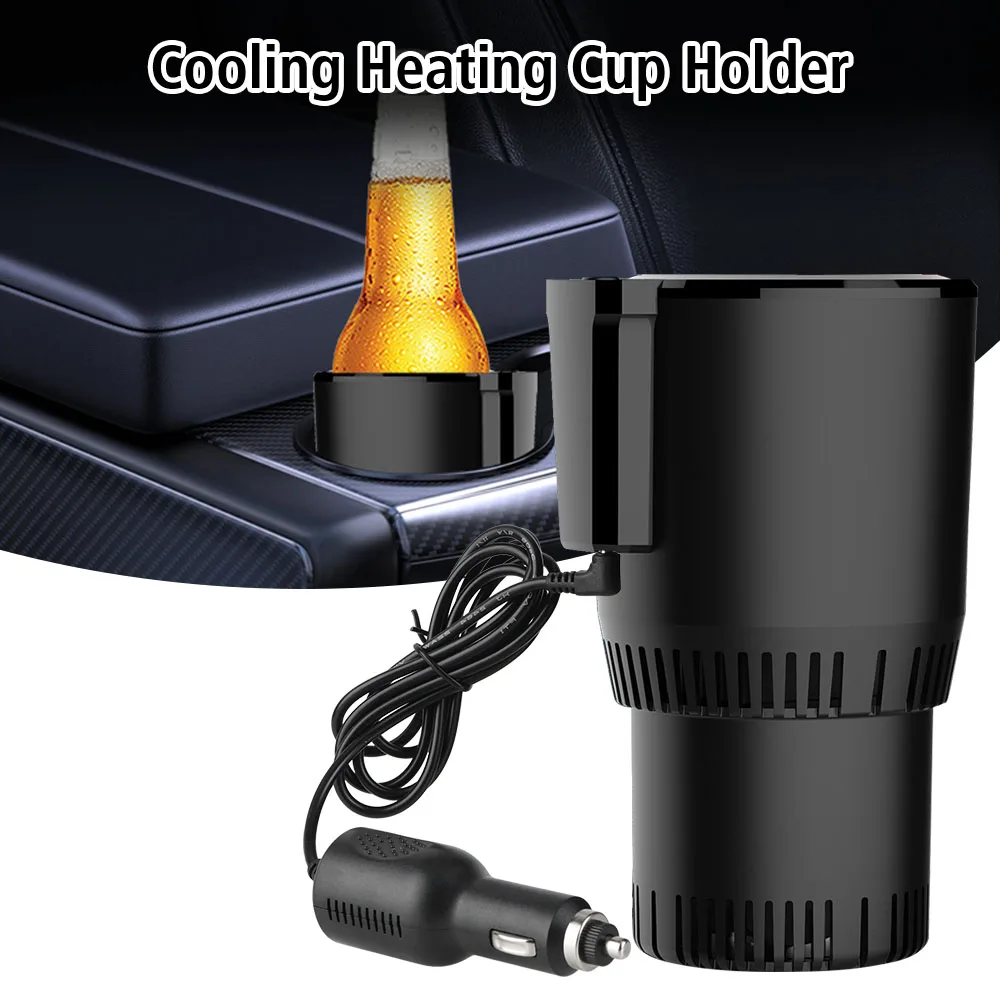 Smart Cup Heat Preservation Portable Water Warmer Bottle Car Cooling Heating Cup Holder Rapid Refrigeration Kettle DC 12V