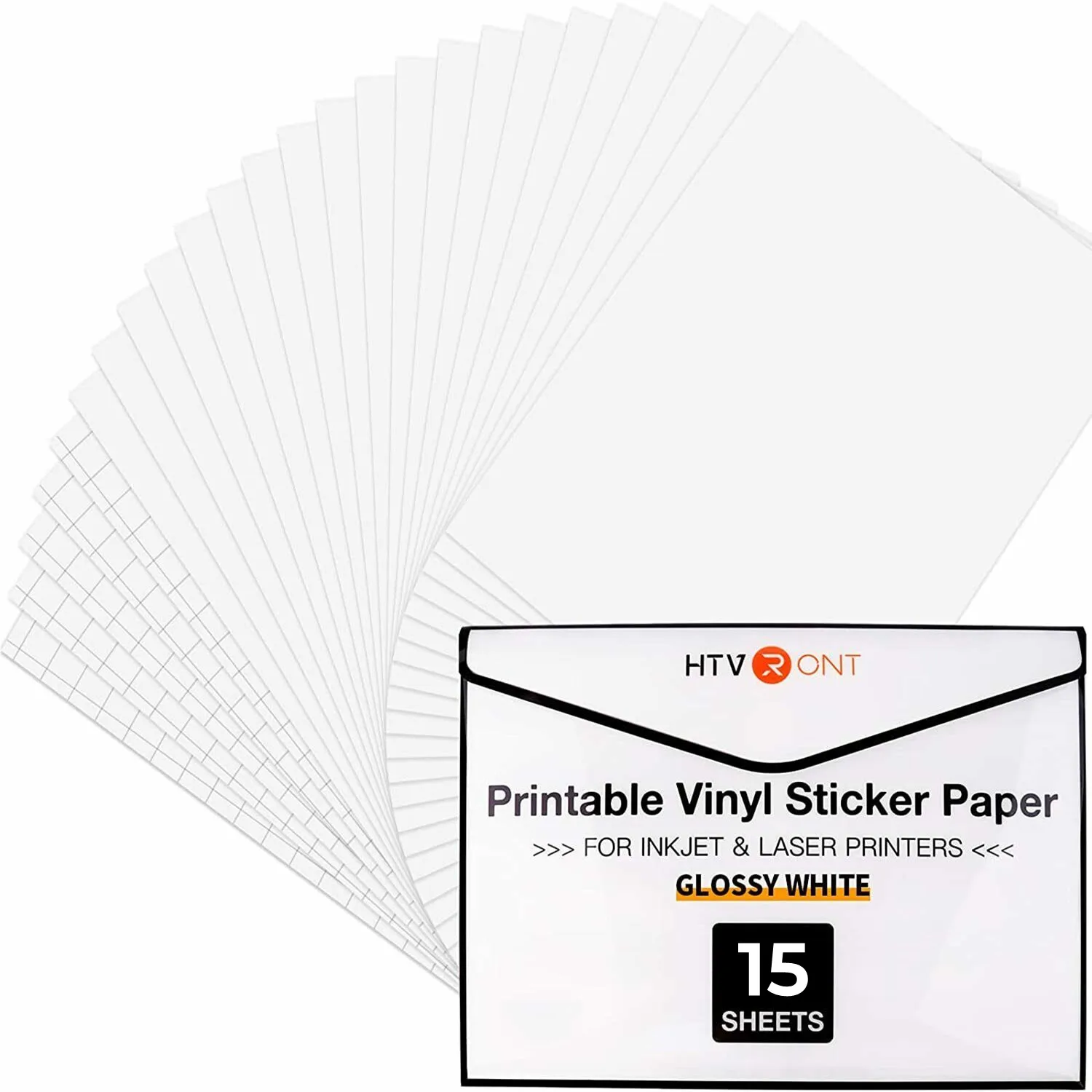 HTVRONT 15 Sheets 11X8.5inch Printable Vinyl Sticker Paper A4 self-adhesive Copy Paper for Inkjet & Laser Printer DIY 8.5x11'' - Image 7