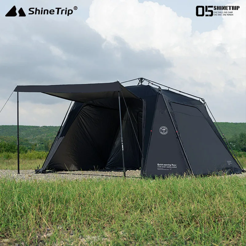 ShineTrip Camping Tent Silver Plated Canopy Extra Large Quick Setup Sunproof Camping Auto Dome Waterproof - Image 2
