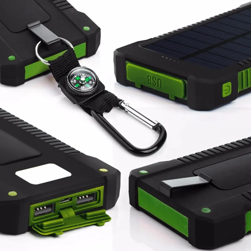 20000mAh Solar Power Bank External Battery backpack Fast Charger Powerbank With SOS Flashlight Poverbank For Smart Mobile Phone - Image 5
