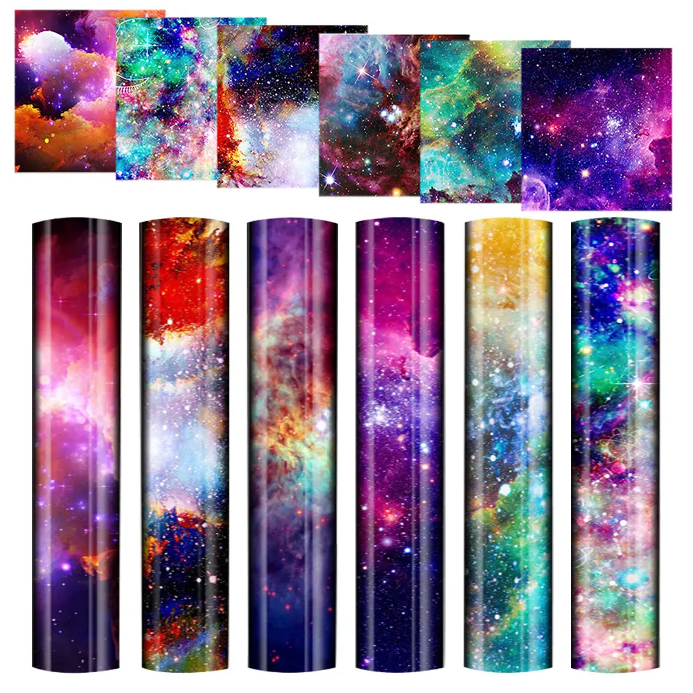 Infusible Ink Transfer Sheet 12" x 10"/19"/39" Galaxy Sublimation Transfer Paper for cut Mug DIY T- Shirts Coasters Tote Bags