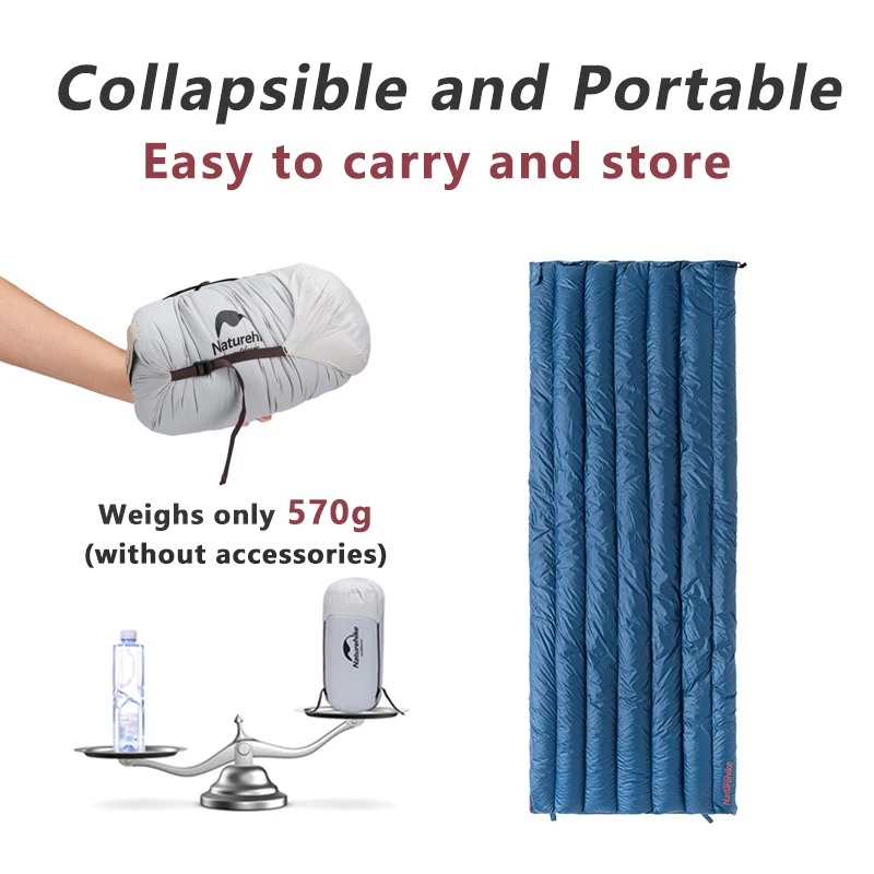 Naturehike Camping Sleeping Bag Duck Down Ultralight Waterproof Splicable Portable CW280 CWM400 Sleeping Bags for Outdoor Hiking - Image 4