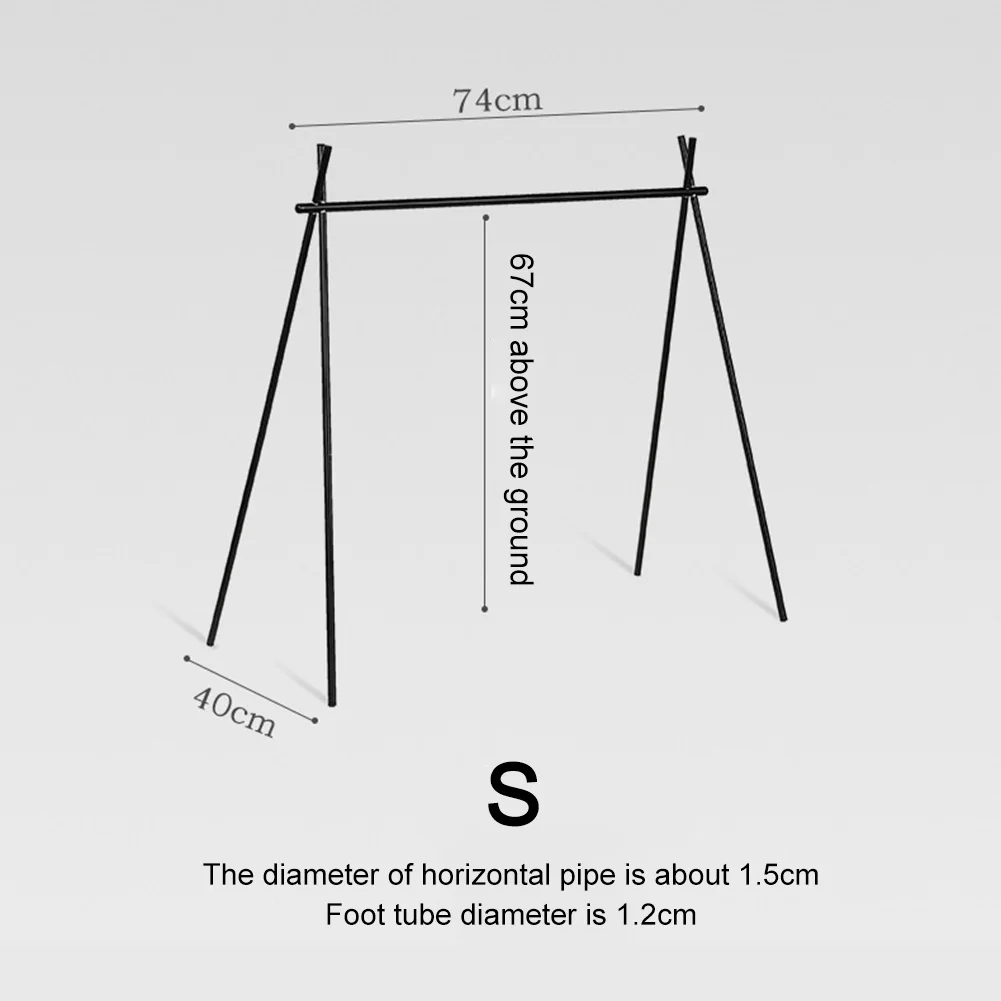 Foldable Camping Tripod Top Plate High Strength Bending Camping Hanging Rack Top Plate with Hanging Hole for BBQ Picnic Hiking - Image 8
