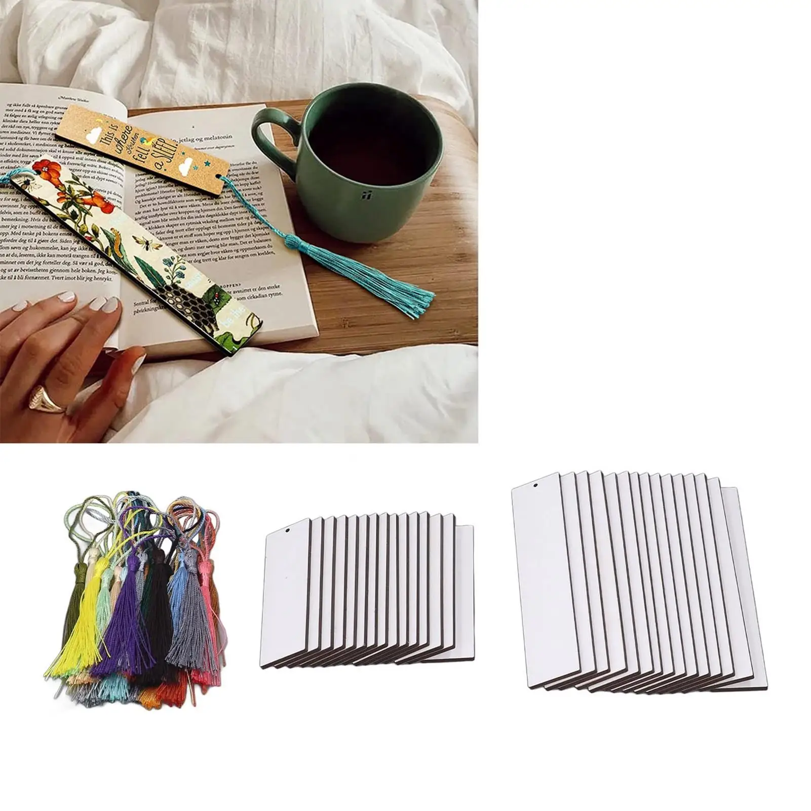 for diy Tassel Bookmark Sublimation Blanks - Perfect for Custom Craft Projects - Image 2