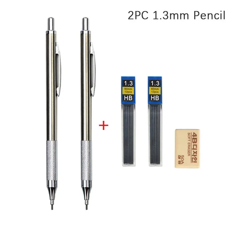 0.3 0.5 0.7 0.9 1.3 2.0mm Mechanical Pencil Set Full Metal Art Drawing Painting Automatic Pencil with Leads Office School Supply - Image 24