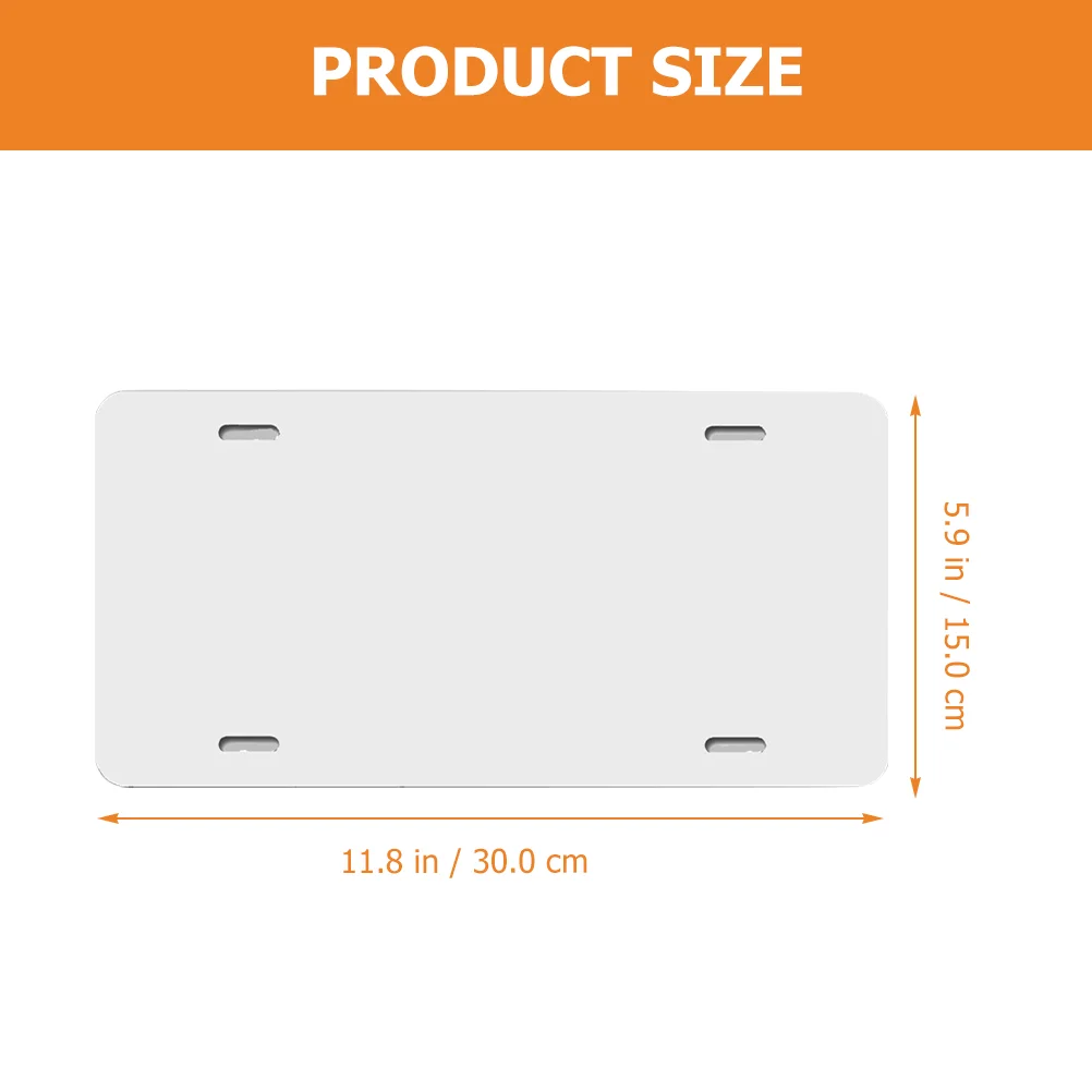 Blank License Plates DIY for Car Heat Transfer Automotive Sublimation Vehicle White Metal - Image 4