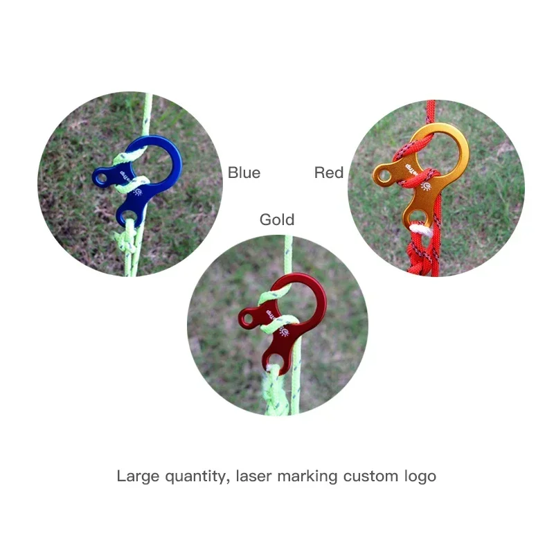 5pcs Fast Binding Tent Adjustment Buckle Camping Anti Slip Explore Outdoor Climb Rope Survival Equipment 3hole Snail Shape Parts - Image 6