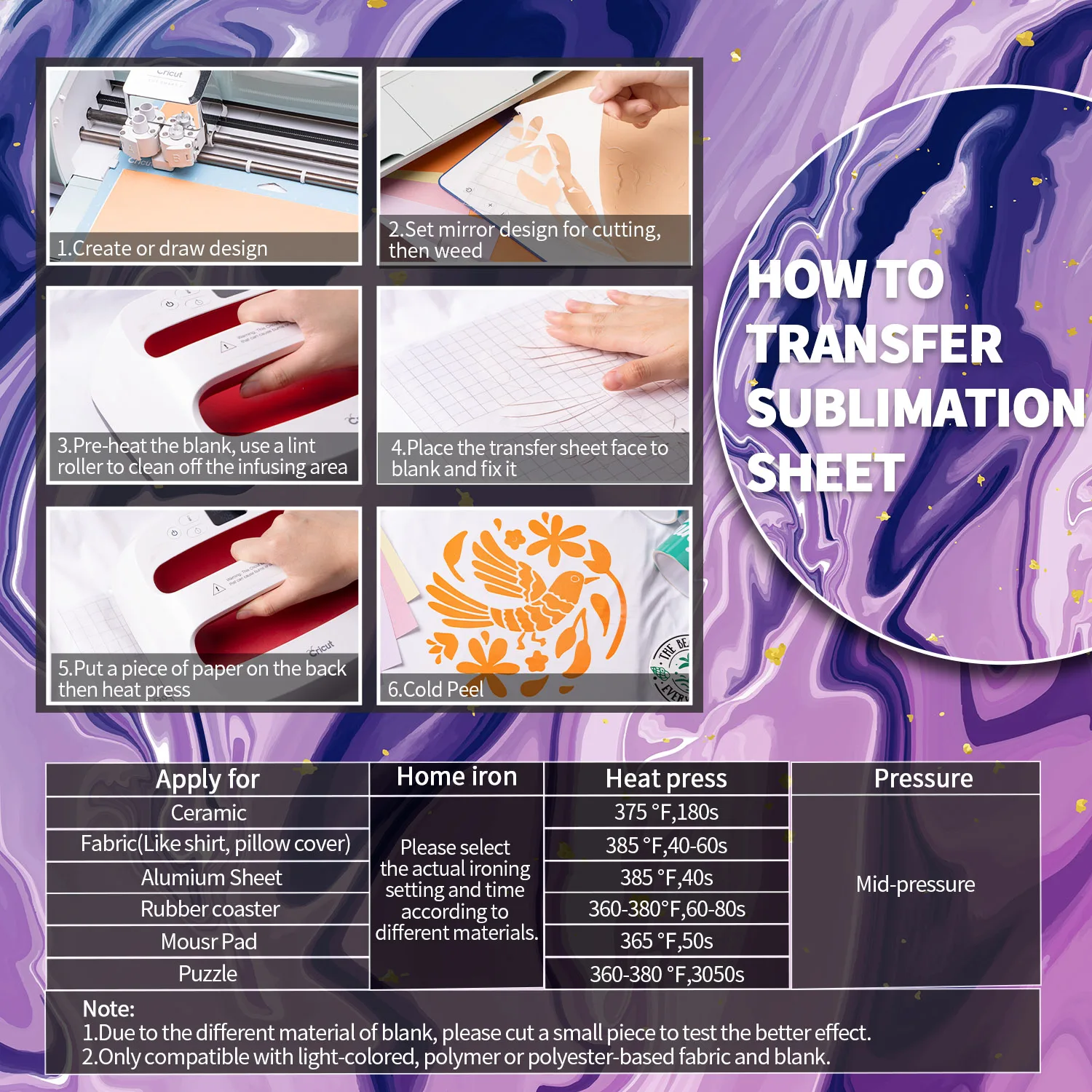 Lucky Goddness Transfer Vinyl Paper Ink 12x12" Watercolor Sublimation Transfer Paper for Coasters Mugs for Mugs Press Joy DIY - Image 6