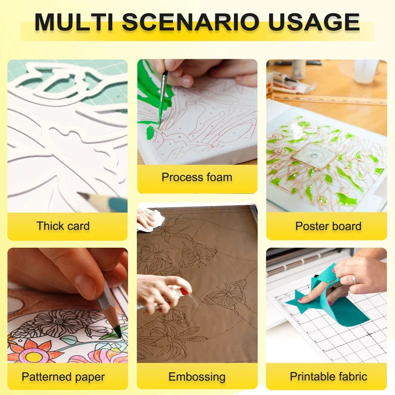 3Pcs Replacement Cutting Mat Adhesive Mat With Measuring Grid 8 By 12-Inch For Silhouette Cameo Cricut Explore Plotter Machine - Image 5