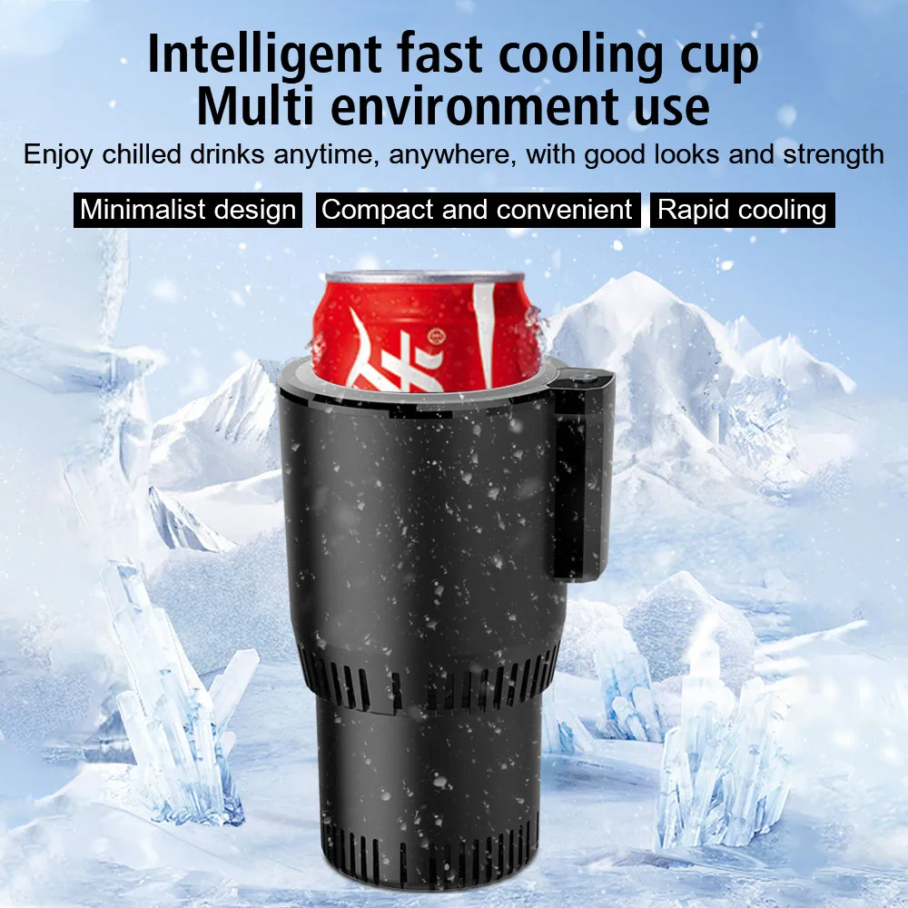 Smart Cup Heat Preservation Portable Water Warmer Bottle Car Cooling Heating Cup Holder Rapid Refrigeration Kettle DC 12V - Image 2