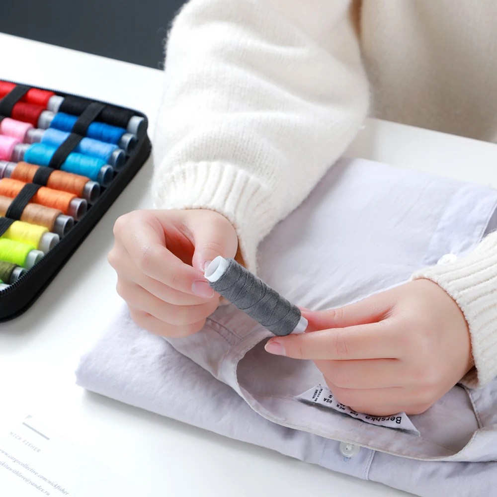 Sewing Kit Complete Set with Threads Needles Scissors Tape Measure Buttons and More for DIY Handcraft Projects Home and Travel - Image 4