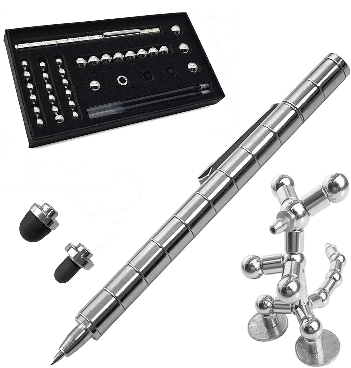 Fidget Magnetic Pen Toy, Magnet Polar Pen, Decompression Writing Pen for Anxiety Relief, Finger Spinning Gifts for kids and Teen - Image 17