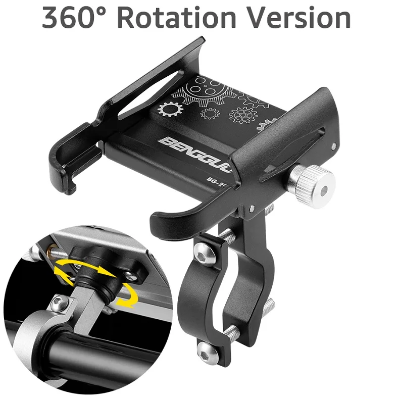 iBudim Bike Phone Holder 360 Rotation Bicycle Phone Holder for 4.7-7.0 inch Devices Motorcycle Handlebar Mobile Phone Stand - Image 9