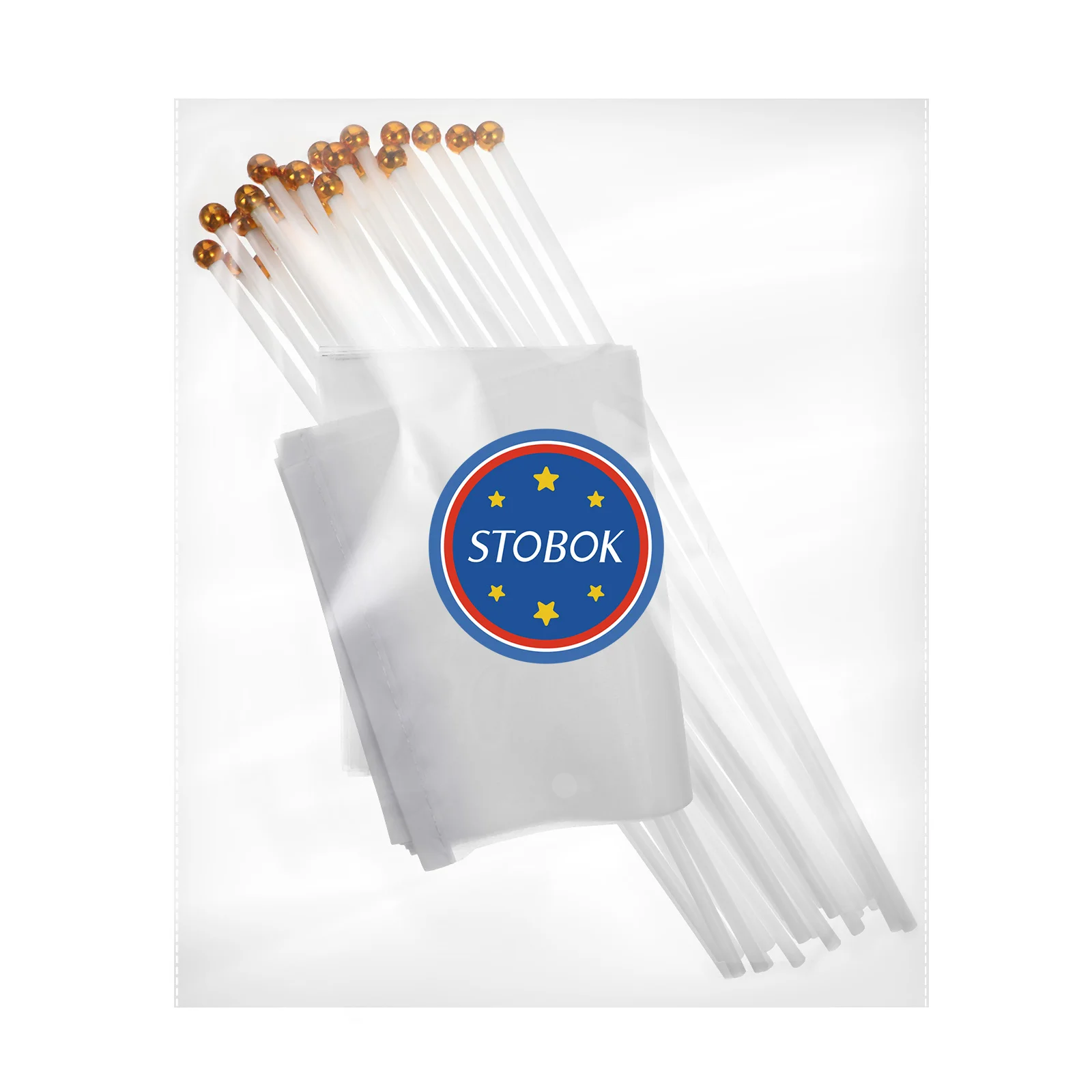 24 Pcs Sublimation Flags Blank White Flag Stick Five Colors Mini Flag Hand Held Flags Small White Flags - Image 5