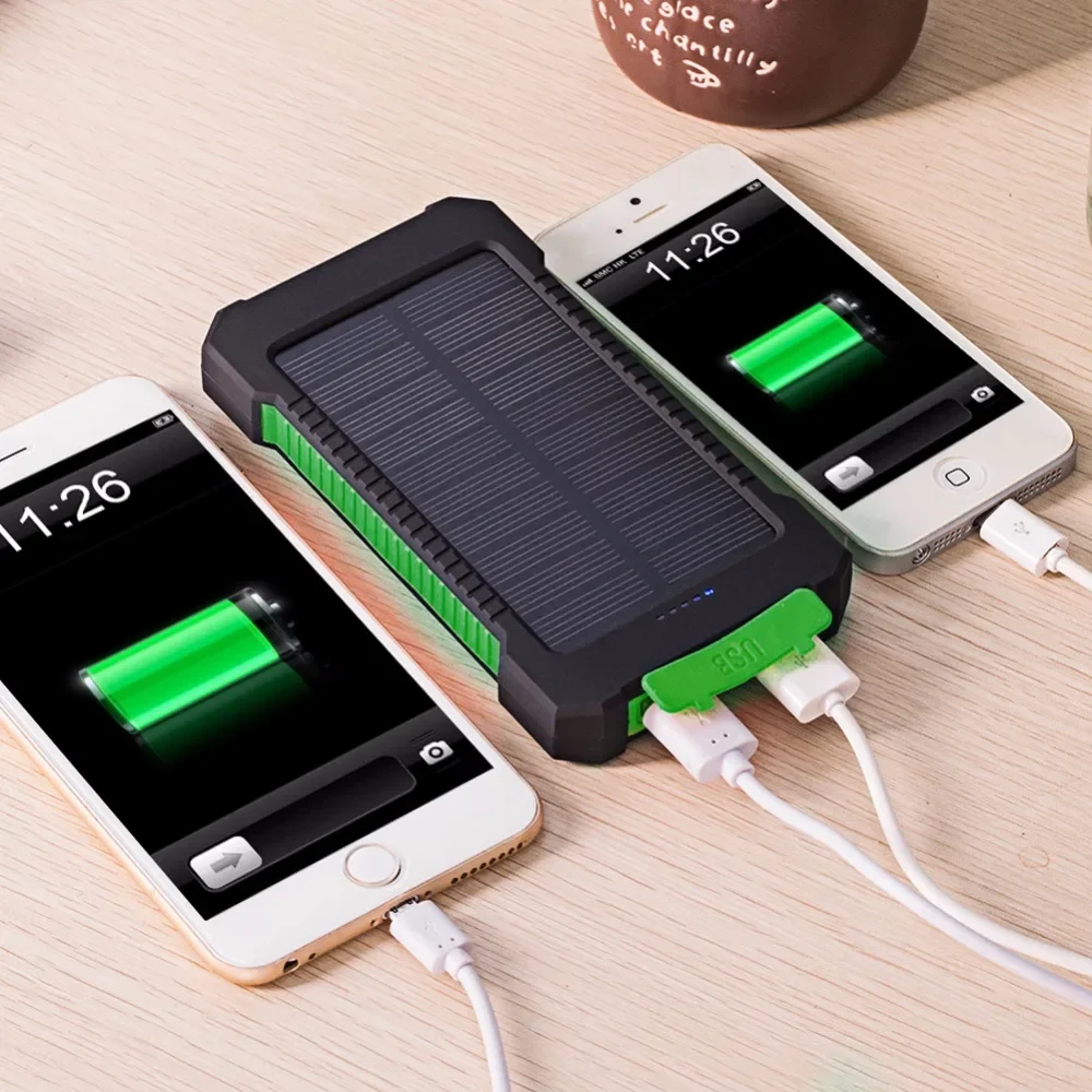 20000mAh Solar Power Bank External Battery backpack Fast Charger Powerbank With SOS Flashlight Poverbank For Smart Mobile Phone - Image 4