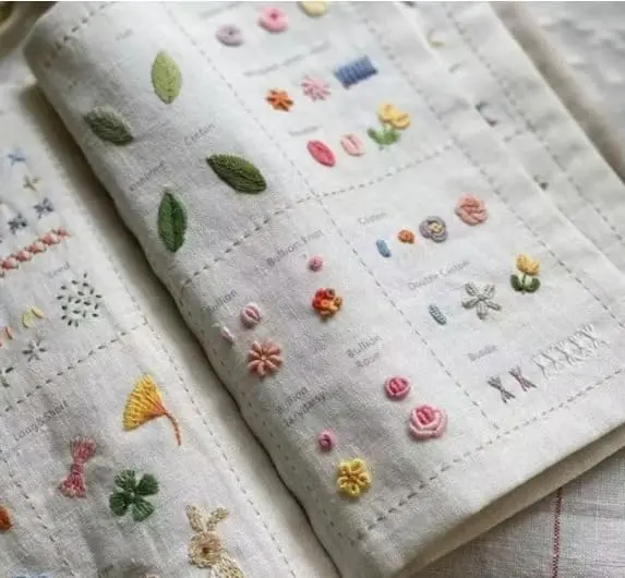 DIY Stitch Book Embroidery Book Creative Sewing Book Binder Handmade Home Needlework Book DIY Linen Decorative Embroidery Book - Image 4