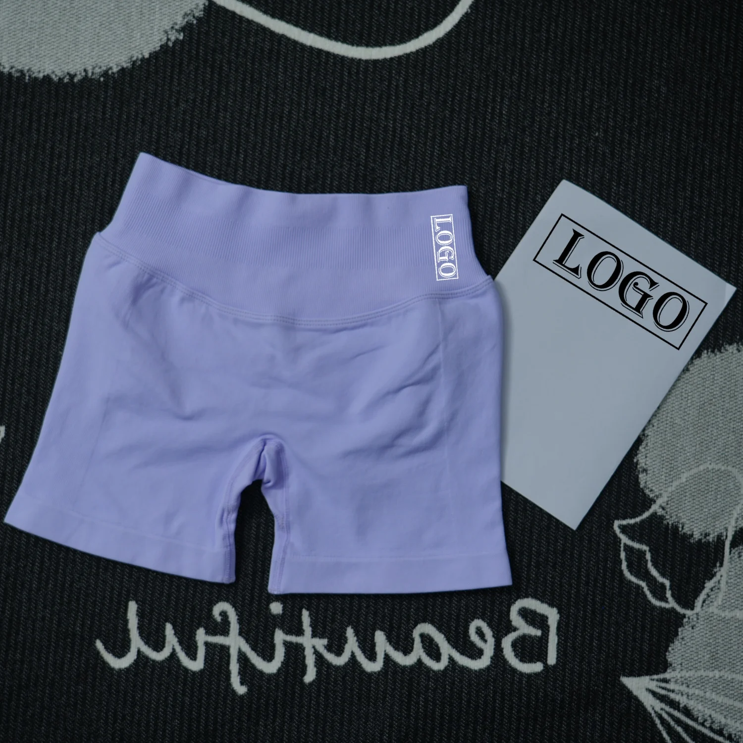 Yoga ShortsYogImpact Shorts with Logo 4.5'' Low Waist Seamless Scrunch Bum Gym Shorts Workout Biker Short Stretch Fitness Short - Image 23