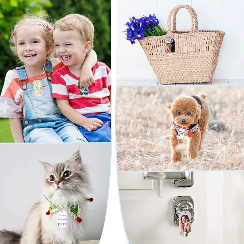 51 Pcs Dog Tag Ornaments Blanks Sublimation Blank Aluminum Keychains Board Y08E - Image 6