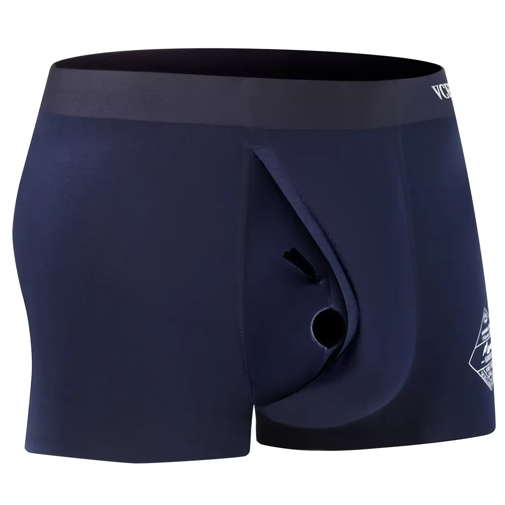 Men's Breathable Underwear Front Open Hole with Adjustable Ring Sheath Boxers Foreskin Long Therapy Enhanced Man Boxers Briefs - Image 9