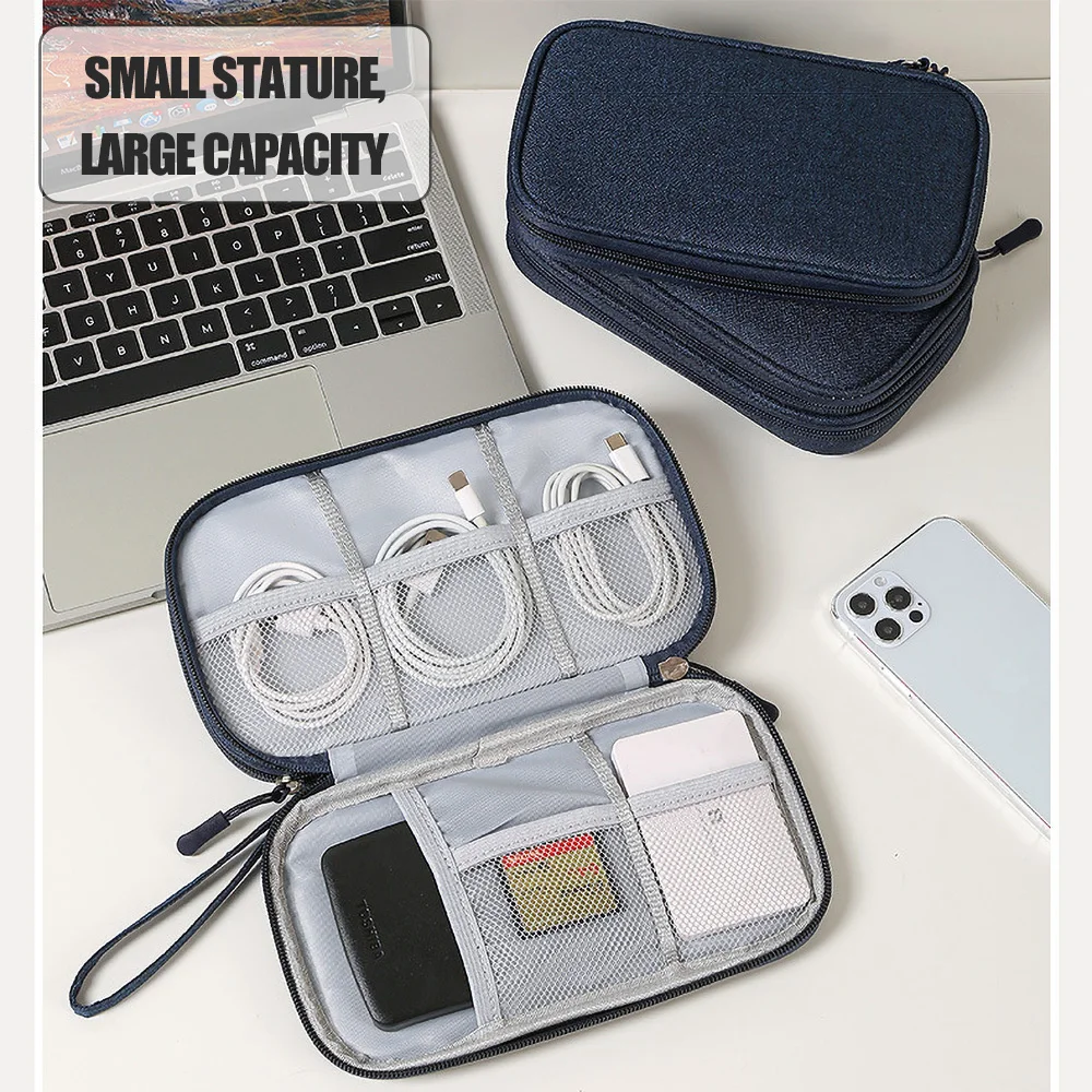 Travel Portable Digital Accessories Storage Bag Organizer of Mobile Phone Bag U Disk Charging Bank Mobile Data Cable Storage Bag