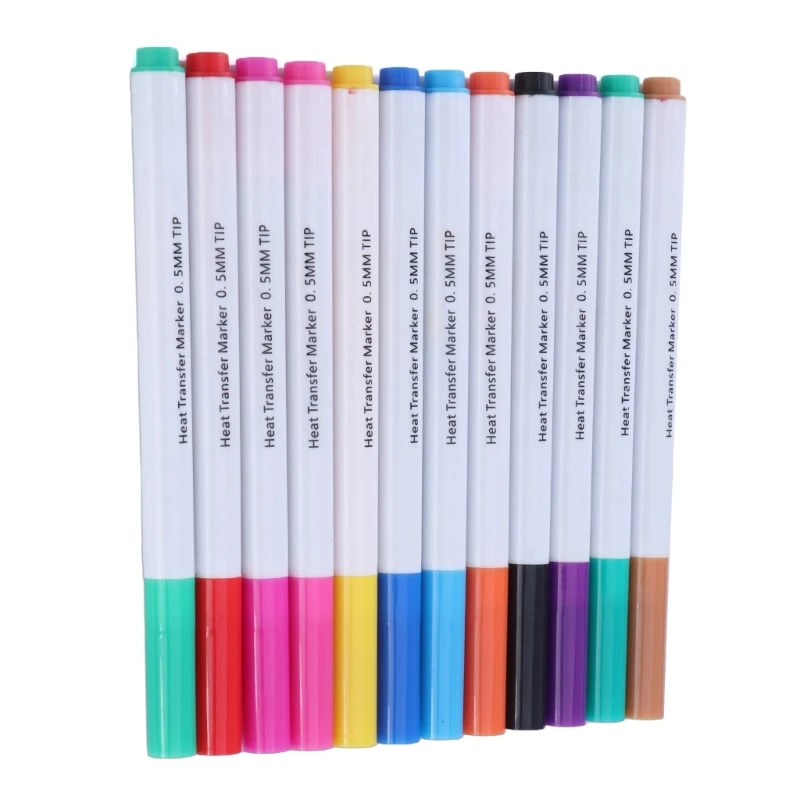 12 Colors Heat Transfer Markers Sublimation Ink Markers Drawing Markers 0.5mm/1mm/2.0mm Tip Sublimation Pen for Crafting 896C - Image 4