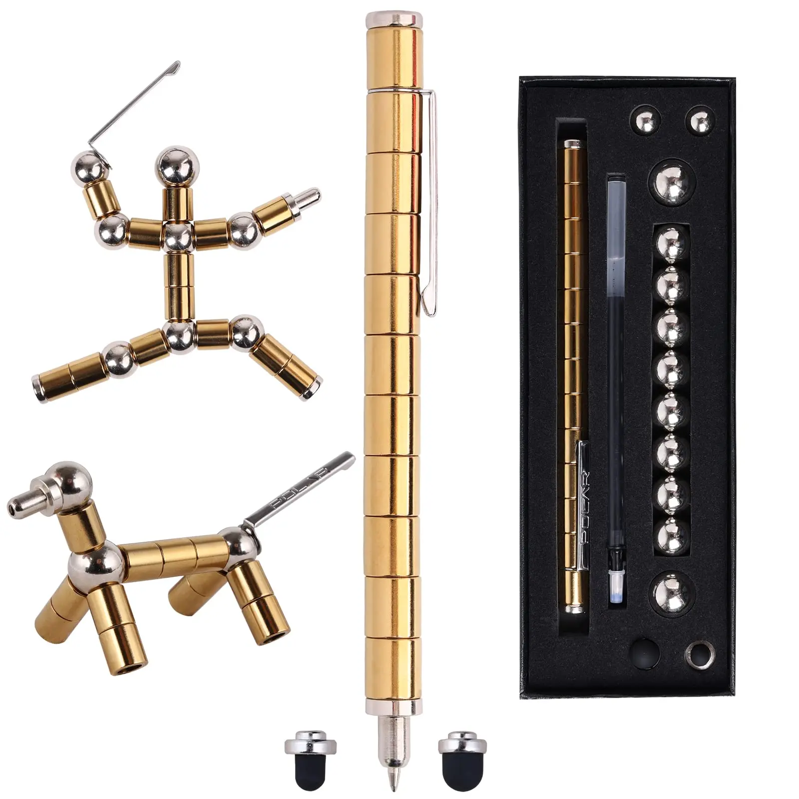 Fidget Magnetic Pen Toy, Magnet Polar Pen, Decompression Writing Pen for Anxiety Relief, Finger Spinning Gifts for kids and Teen - Image 8