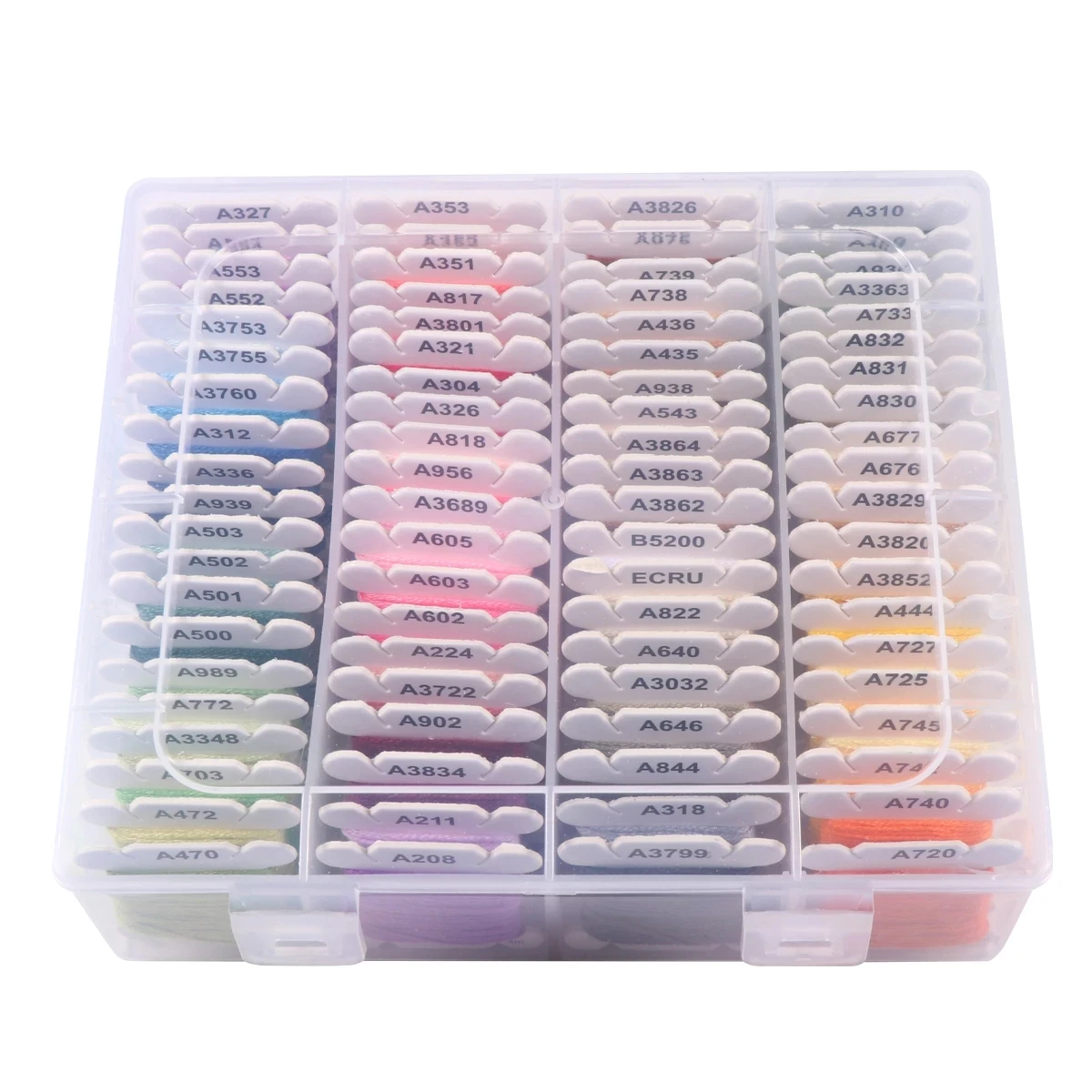 80 Color Embroidery Thread DIY Cotton Multi-Color Embroidery Yarn For Sewing Embroidery Thread Set With Organizer Box Threads - Image 9