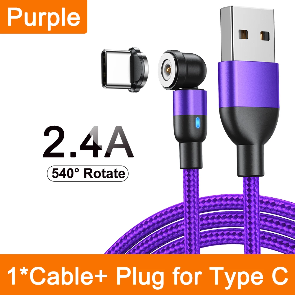 AUFU Magnetic Cable 3M 540 Rotate Magnet Charger Micro USB Type C Cable Mobile Phone Wire Cord For iPhone Samsung Xiaomi Redmi - Image 13