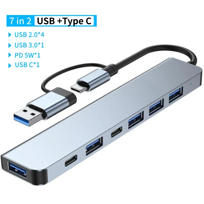 USB 3.0 Type C Adapter Docking Ststion USB 2.0 Port TF SD Card Reader Audio Output Multi-hub Splitter for Macbook Pro Computer - Image 7