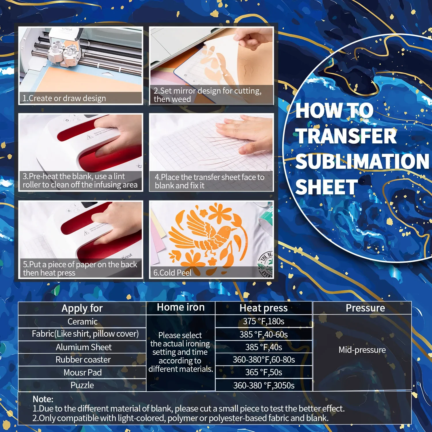 XFX Transfer Paper Vinyl Ink 1 Pcs 12*12 in Watercolor Heat Sublimation Paper Ink Vinyl for T-shirt Joy DIY Mug Garden Flag - Image 6