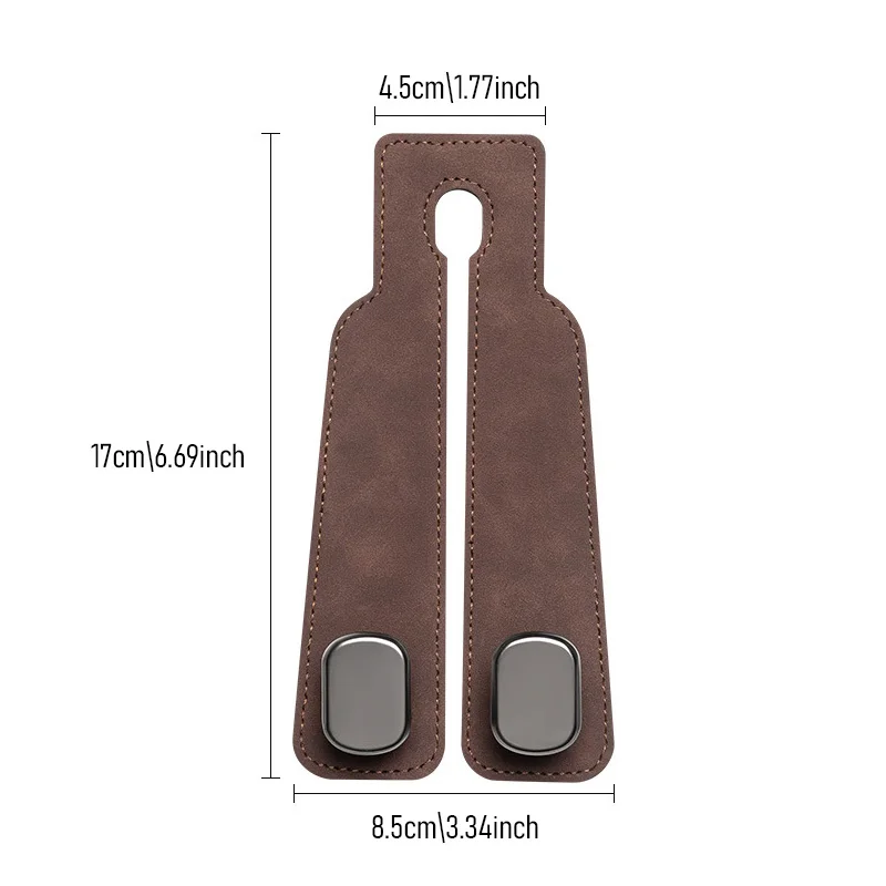 2 in 1 Car Headrest Hook Premium Suede Rear Seat Hanging Dual Hook Load-Bearing Alloy Hook Hanger Auto Interior Accessories - Image 6