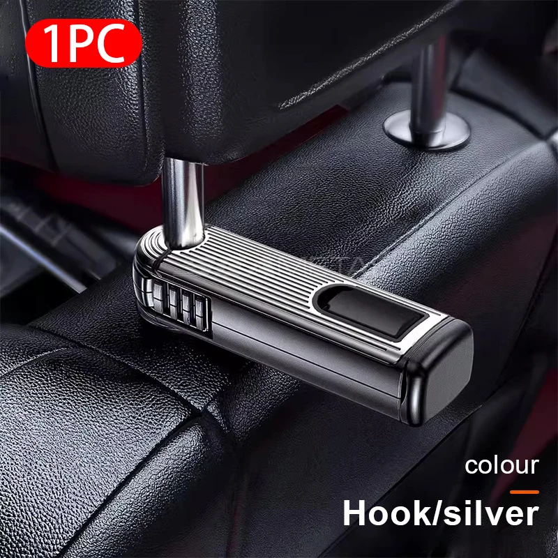 SEAMETAL 2 in 1 Car Seat Back Hook with Phone Holder Stable Headrest Hanging Hook Anti Slip Silicone Pad Hidden Rear Row Hanger - Image 8