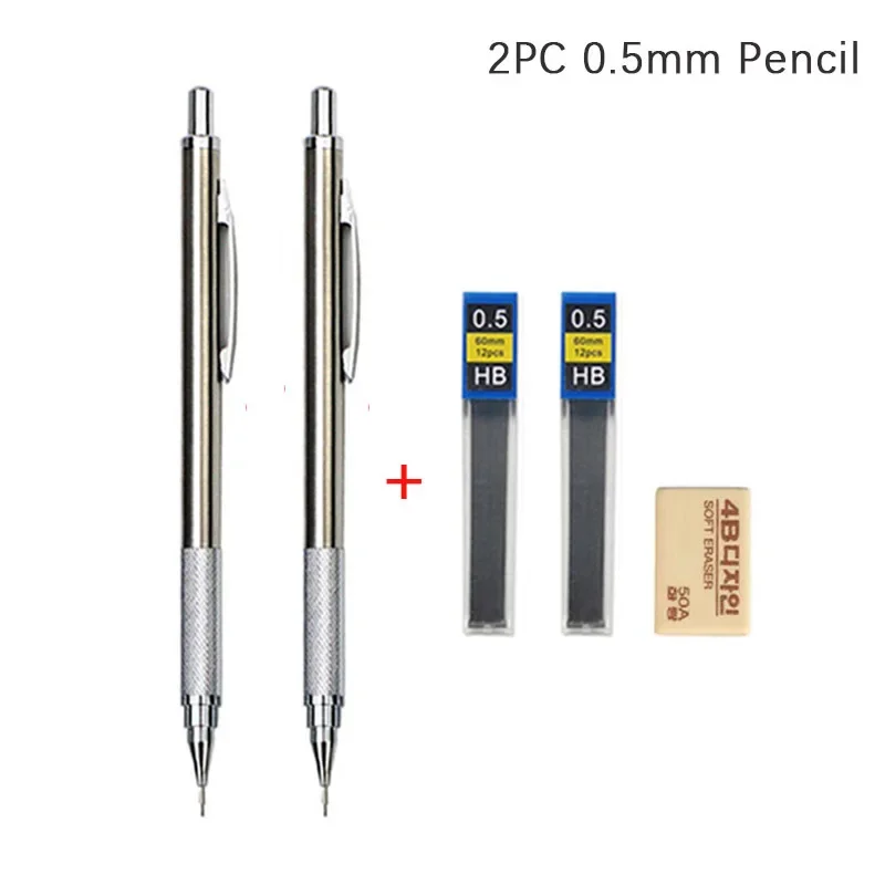 0.3 0.5 0.7 0.9 1.3 2.0mm Mechanical Pencil Set Full Metal Art Drawing Painting Automatic Pencil with Leads Office School Supply - Image 12