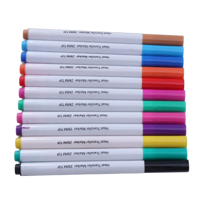 12 Colors Heat Transfer Markers Sublimation Ink Markers Drawing Markers 0.5mm/1mm/2.0mm Tip Sublimation Pen for Crafting 896C - Image 7