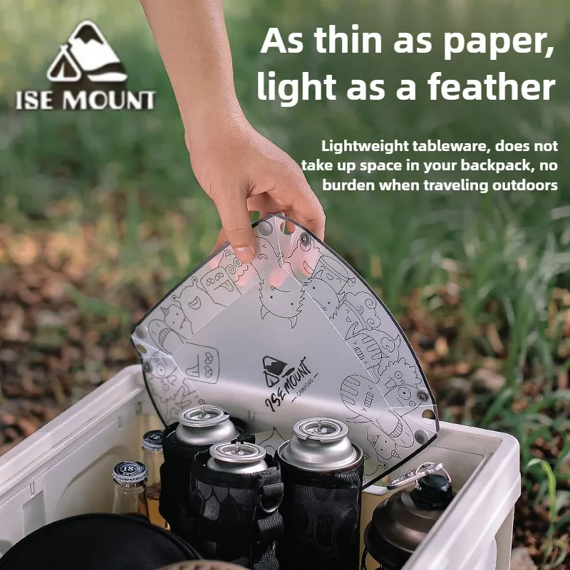 ISE MOUNT Outdoor 4 pieces ultra-light folding tableware set,portable bowl,plate,coffee filter funnel,water cup - Image 5