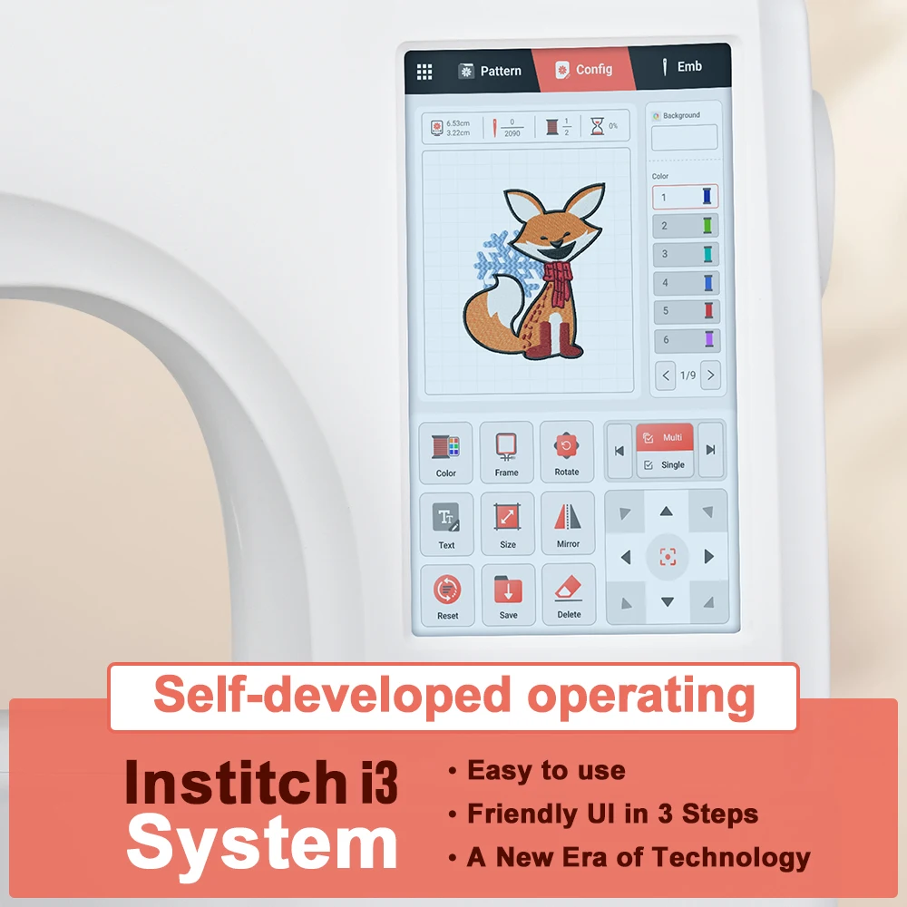 Poolin EOC06 New Home Use Computer Embroidery Machine Single Head Single Mini Portable Embroidery Machines - Image 4