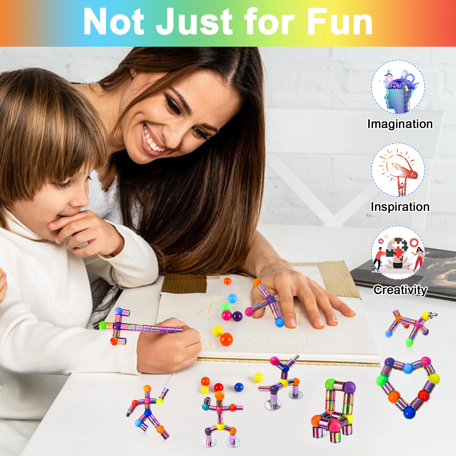 Fidget Magnetic Pen Toy, Magnet Polar Pen, Decompression Writing Pen for Anxiety Relief, Finger Spinning Gifts for kids and Teen - Image 5