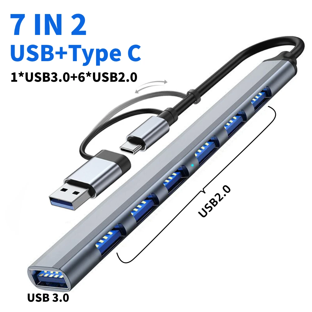 USB 3.0 Type C Adapter Docking Ststion USB 2.0 Port TF SD Card Reader Audio Output Multi-hub Splitter for Macbook Pro Computer - Image 10