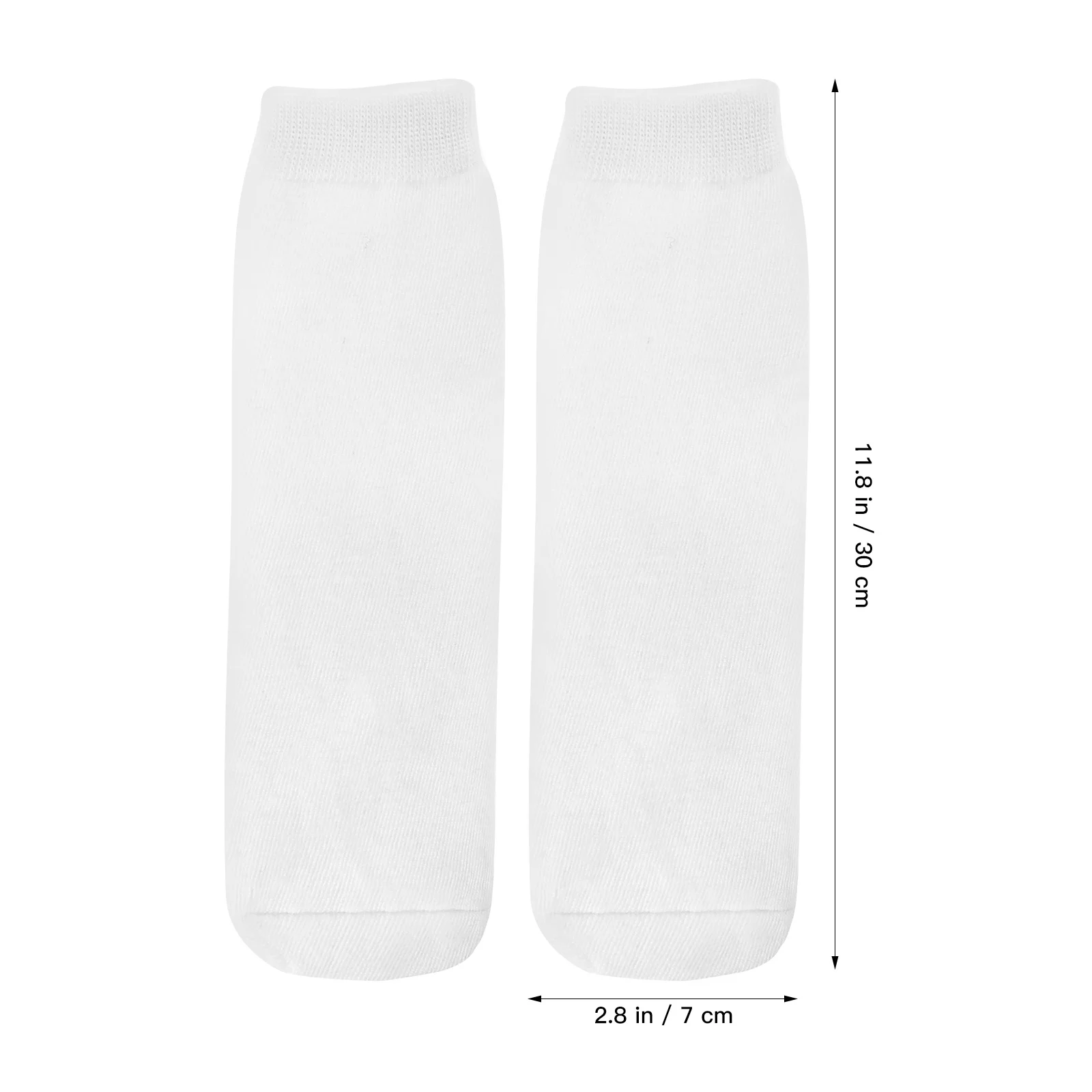 6 Pairs Blank White Socks Embryo Sports Socks Diy Sublimation Socks Printable Cotton Straight Socks Elastic Sportswear - Image 2