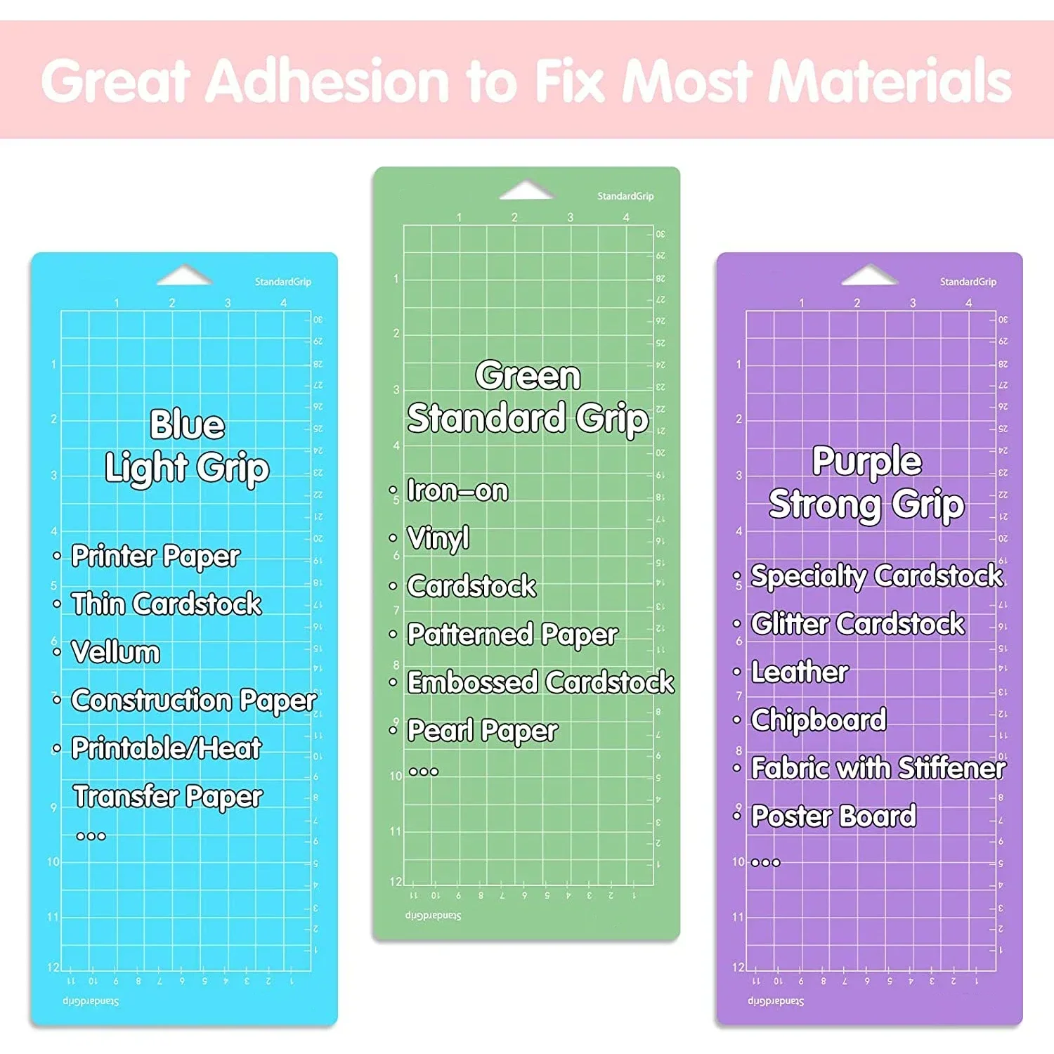 3 Pack 4.5x12inch/11.5x30cm PVC Cutting Mat Base Adhesive Plate Pad For Cricut Joy Quilting Mats For Cardstock HTV Crafts - Image 6