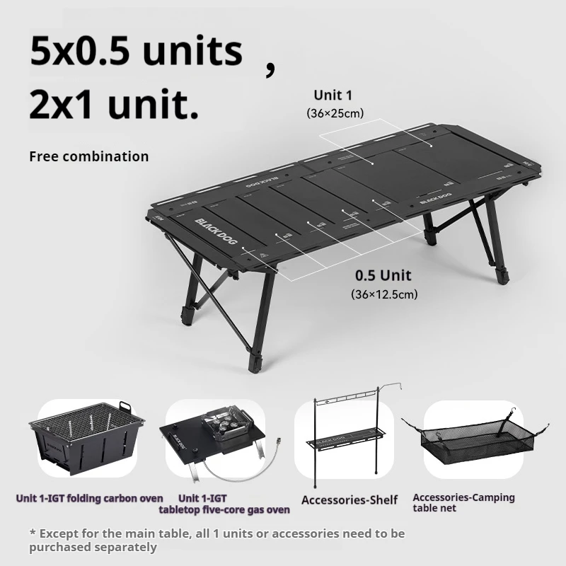 Naturehike BLACKDOG 100 Style Moves Igt Tactical Camping Table Freely Matched Quickly Installed With Load-Bearing Capacity 40KG - Image 3