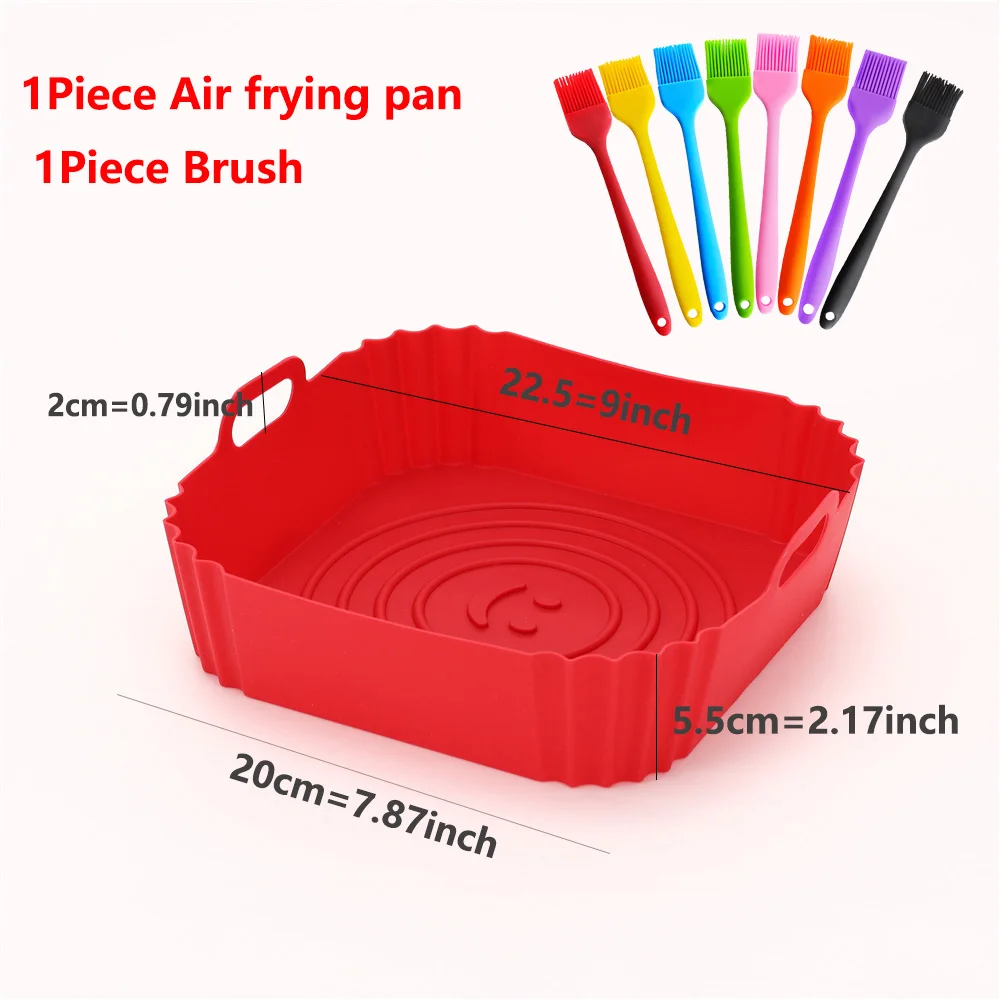 Silicone Basket Pot Tray Airfryer Liner For Air Fryer Reusable Container Accessories Pan Baking Mold Canister Shape Protector - Image 5