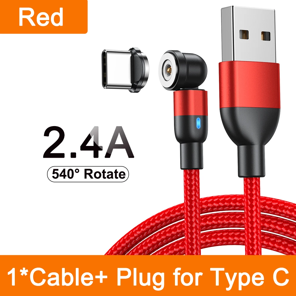 AUFU Magnetic Cable 3M 540 Rotate Magnet Charger Micro USB Type C Cable Mobile Phone Wire Cord For iPhone Samsung Xiaomi Redmi - Image 12