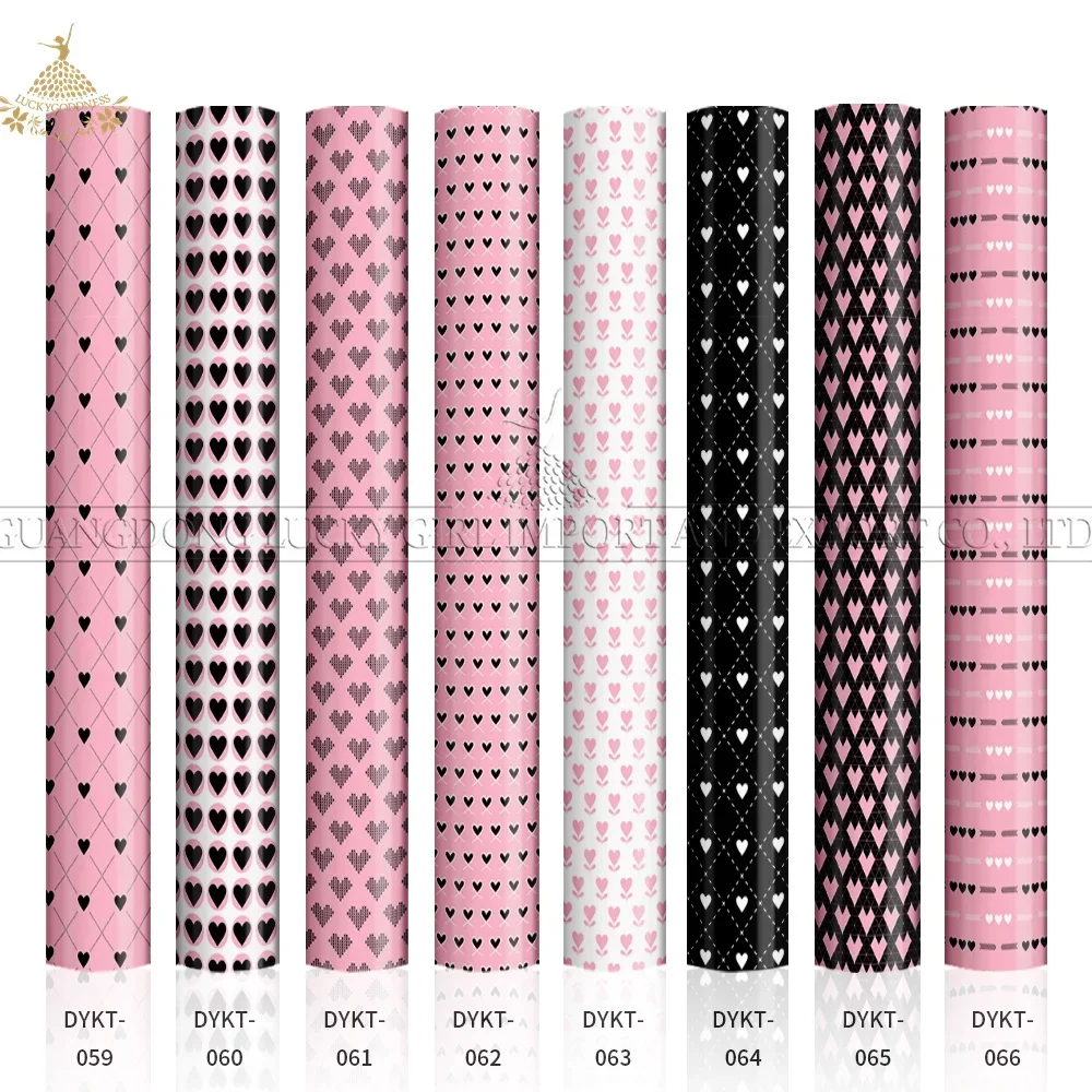 Lucky Goddness Pink Heart Infusible Transfer Ink Sheets 8 Pcs 12x12" Valentine's Day Sublimation Paper for Joy T-shirts Mugs DIY - Image 8